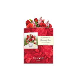 Fresh Cut Paper Mini Pop Up Blooming Roses