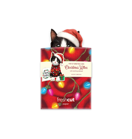 Fresh Cut Paper Mini Pop Up Christmas Kitten