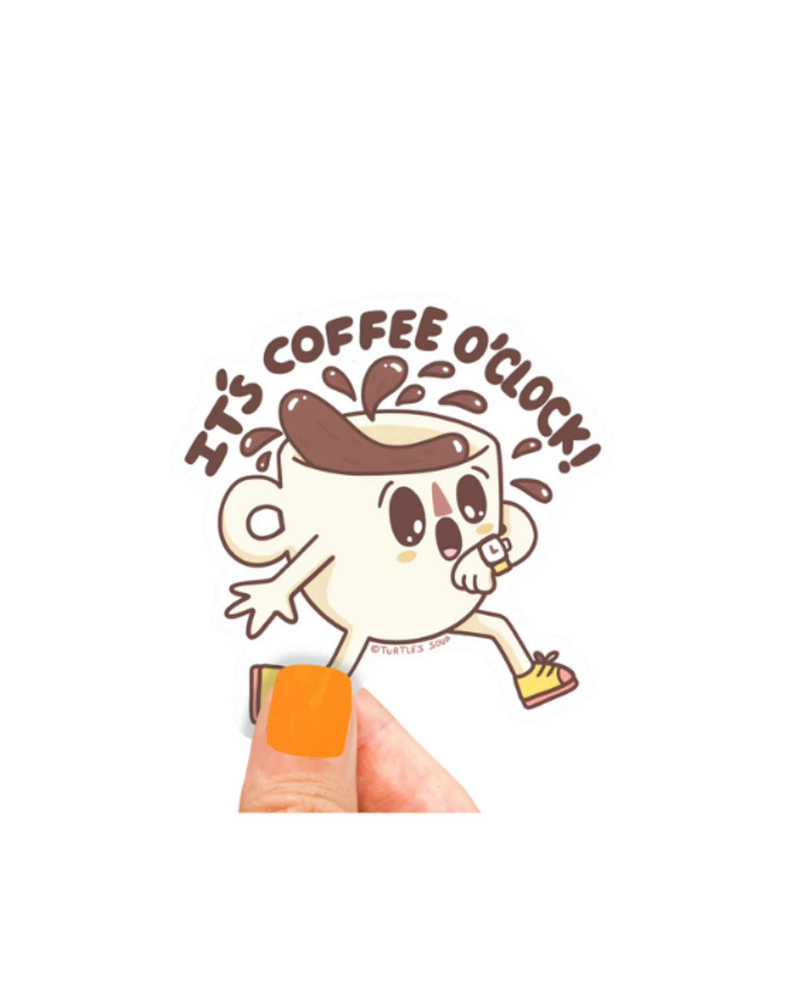 Turtle Soup Turtle's Soup - It's Coffee O'Clock Vinyl Sticker