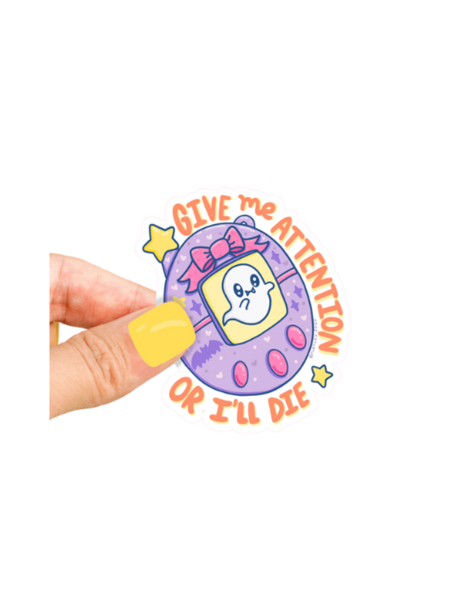 Turtle Soup Turtle's Soup - Give Me Attention Or I'll Die Vinyl Sticker