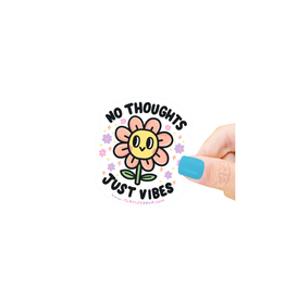Turtle Soup No Thoughts Just Vibes Vinyl Sticker