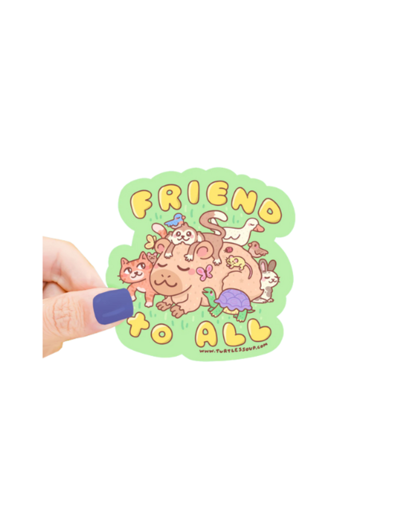 Turtle Soup Turtle's Soup - Friend To All Vinyl Sticker