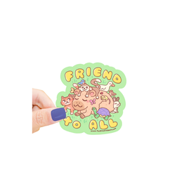 Turtle Soup Friend To All Vinyl Sticker