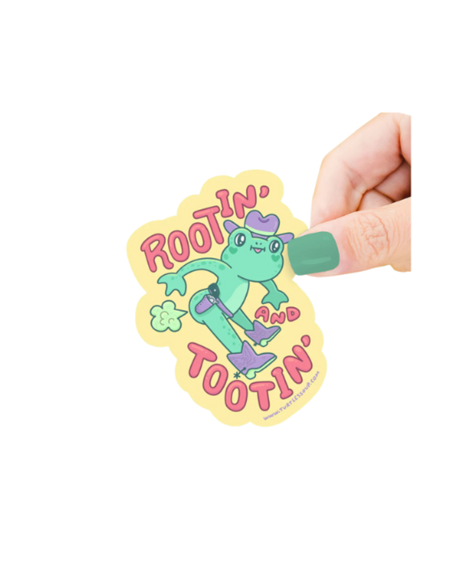 Turtle Soup Turtle's Soup - Rootin and Tootin Fartin’ Frog Vinyl Sticker