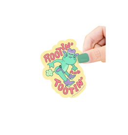 Turtle Soup Rootin and Tootin Fartin’ Frog Vinyl Sticker