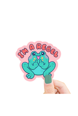 Turtle Soup Turtle's Soup - I’m a Rebel Frog Vinyl Sticker