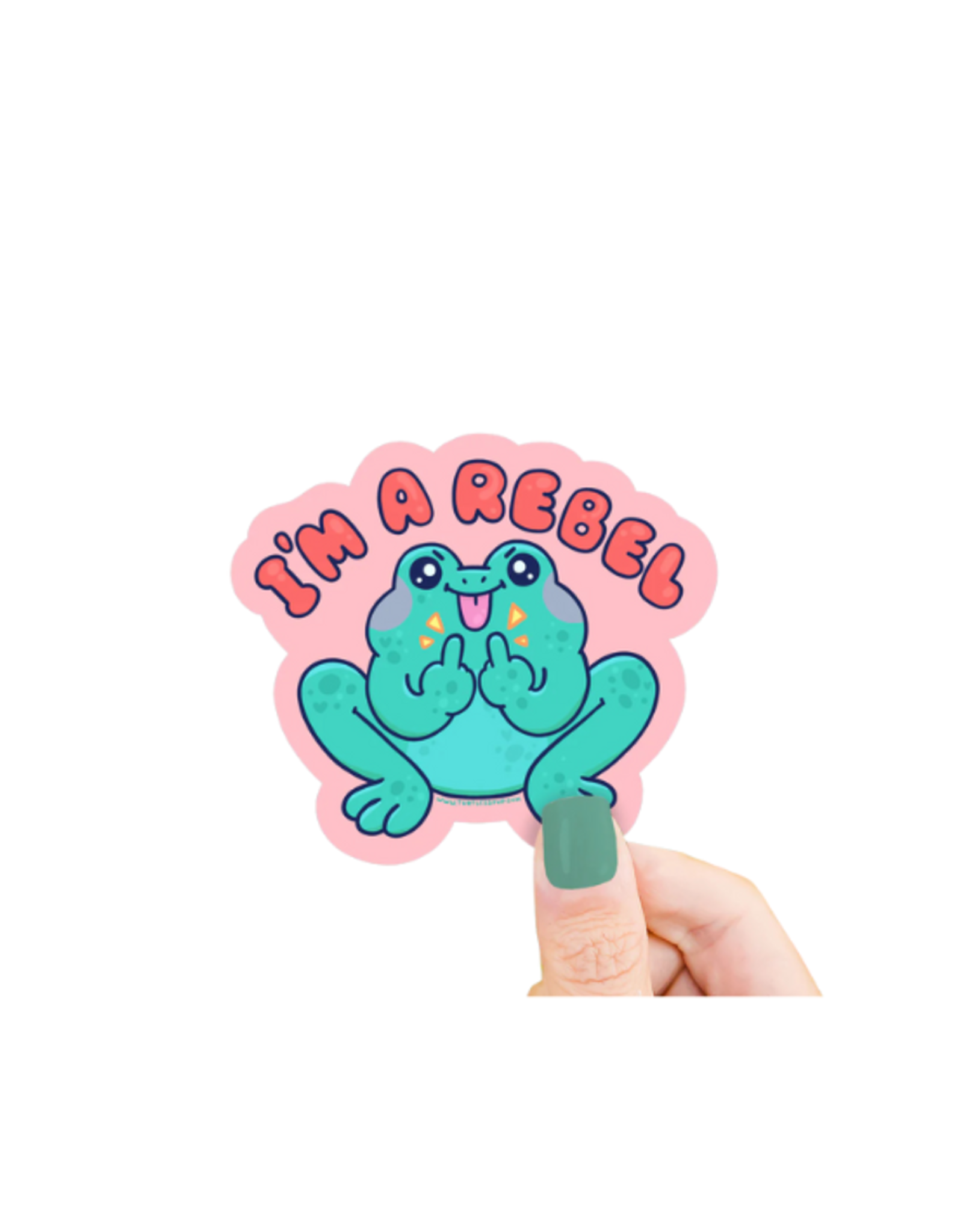 Turtle Soup Turtle's Soup - I’m a Rebel Frog Vinyl Sticker
