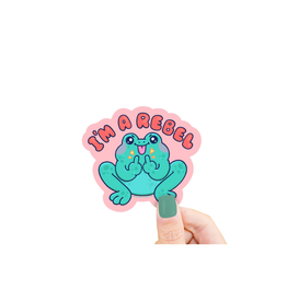 Turtle Soup I’m a Rebel Frog Vinyl Sticker