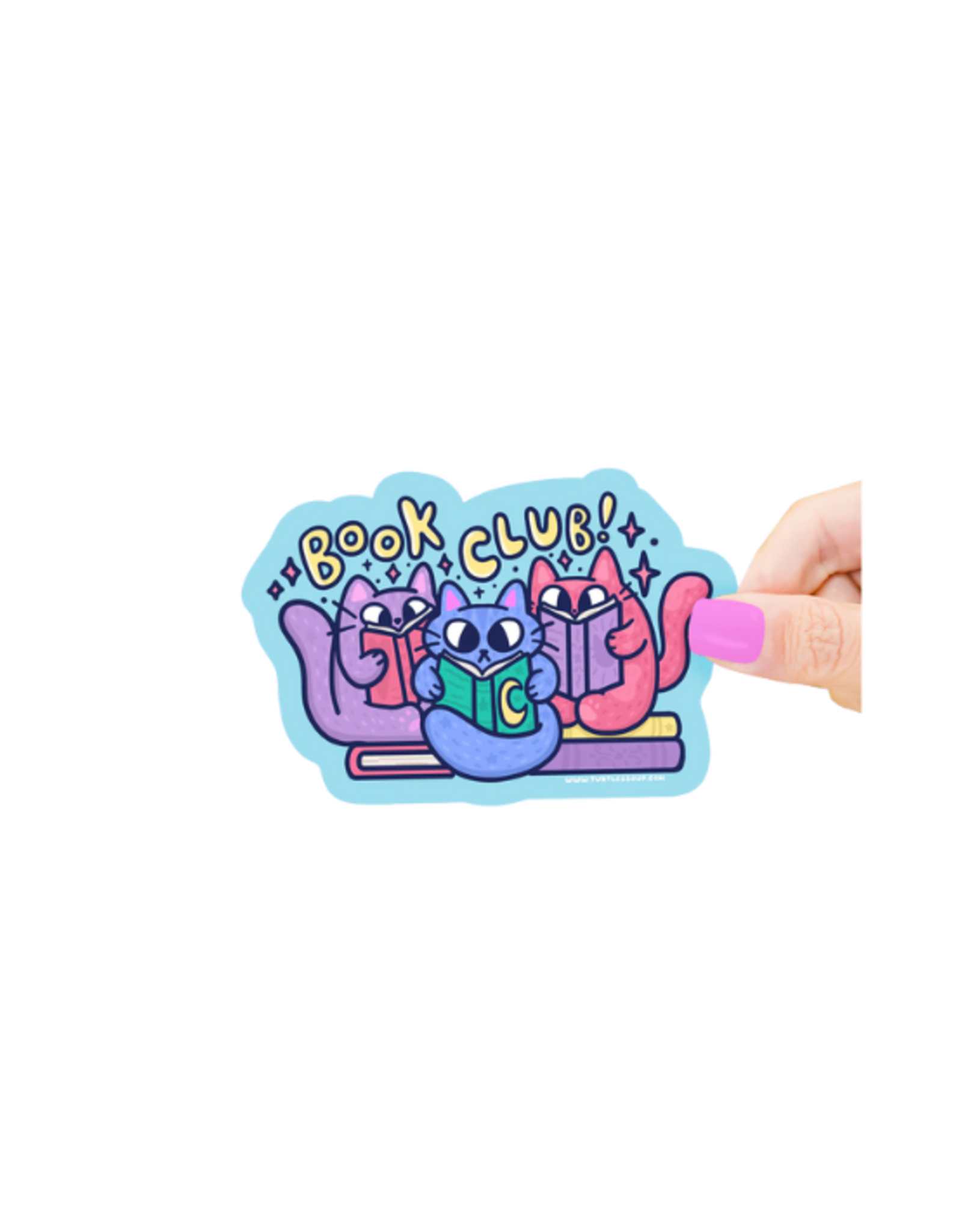 Turtle Soup Turtle's Soup - Kitty Book Club Bookish Vinyl Sticker