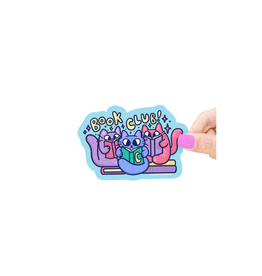 Turtle Soup Kitty Book Club Bookish Vinyl Sticker