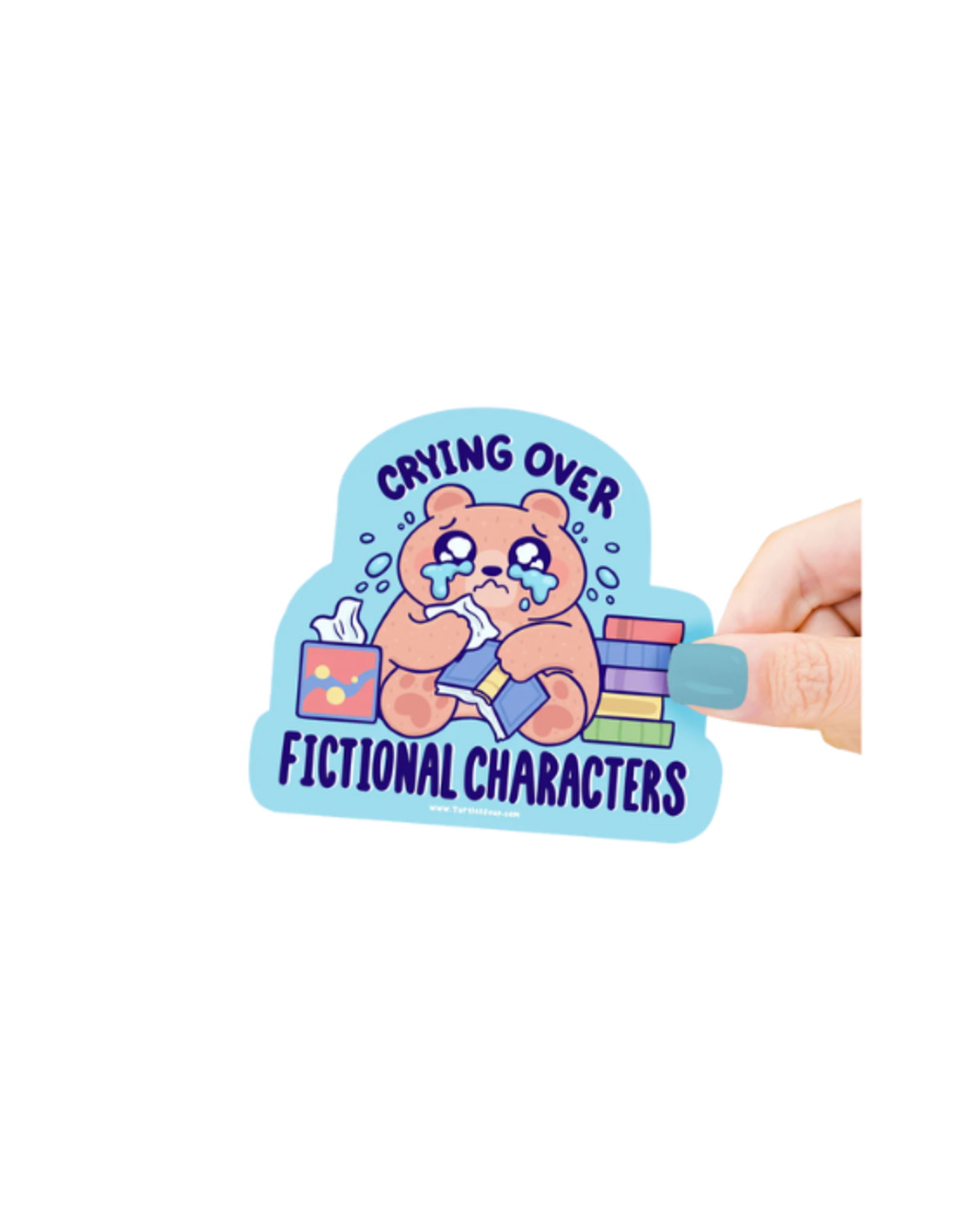 Turtle Soup Turtle's Soup - Crying Over Fictional Characters Bookish Vinyl Sticker