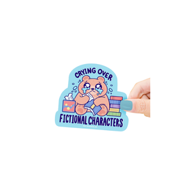 Turtle Soup Crying Over Fictional Characters Bookish Vinyl Sticker