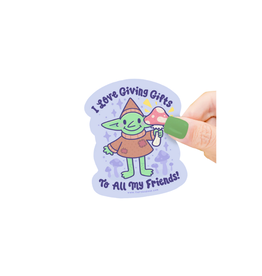 Turtle Soup I Love Giving Gifts To My Friends Goblin Silly Vinyl Sticker