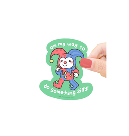 Turtle Soup On My Way to Doing Something Silly Jester Vinyl Sticker