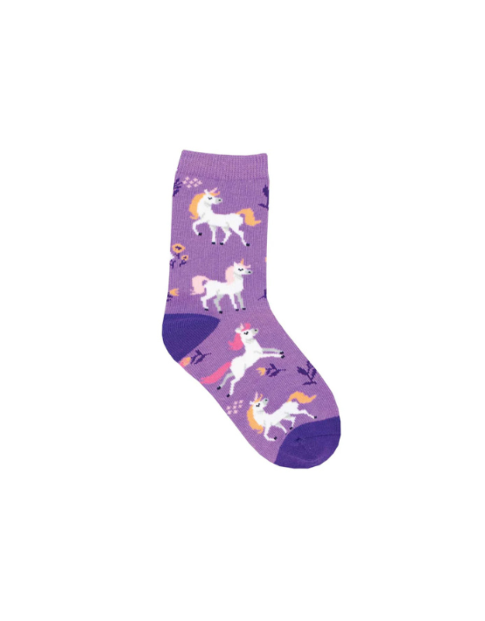 Socksmith Socksmith - Unicorn Flowers Purple 2-4yrs