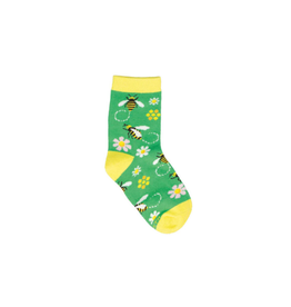 Socksmith Mind Your Bzzness Green 4-7yrs