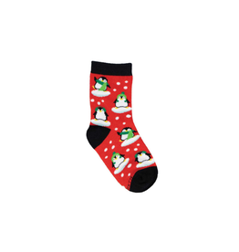 Socksmith Fashionable Penguins Red 2-4yrs