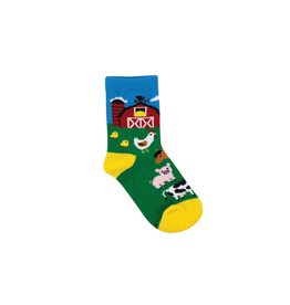 Socksmith Barnyard Friends Green 2-4yrs