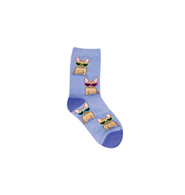 Socksmith Frenchie Fashion Periwinkle 2-4yrs