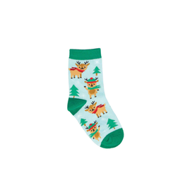 Socksmith Reindeer Games Blue 2-4yrs