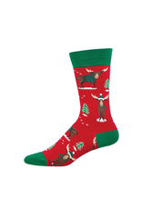 Socksmith Socksmith - Christmoose Red L/XL