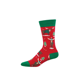 Socksmith Christmoose Red L/XL