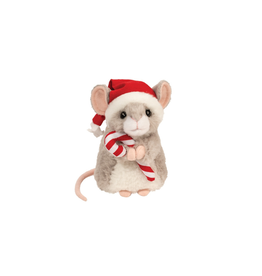 Douglas Merrie Mouse with Santa Hat & Candy Cane
