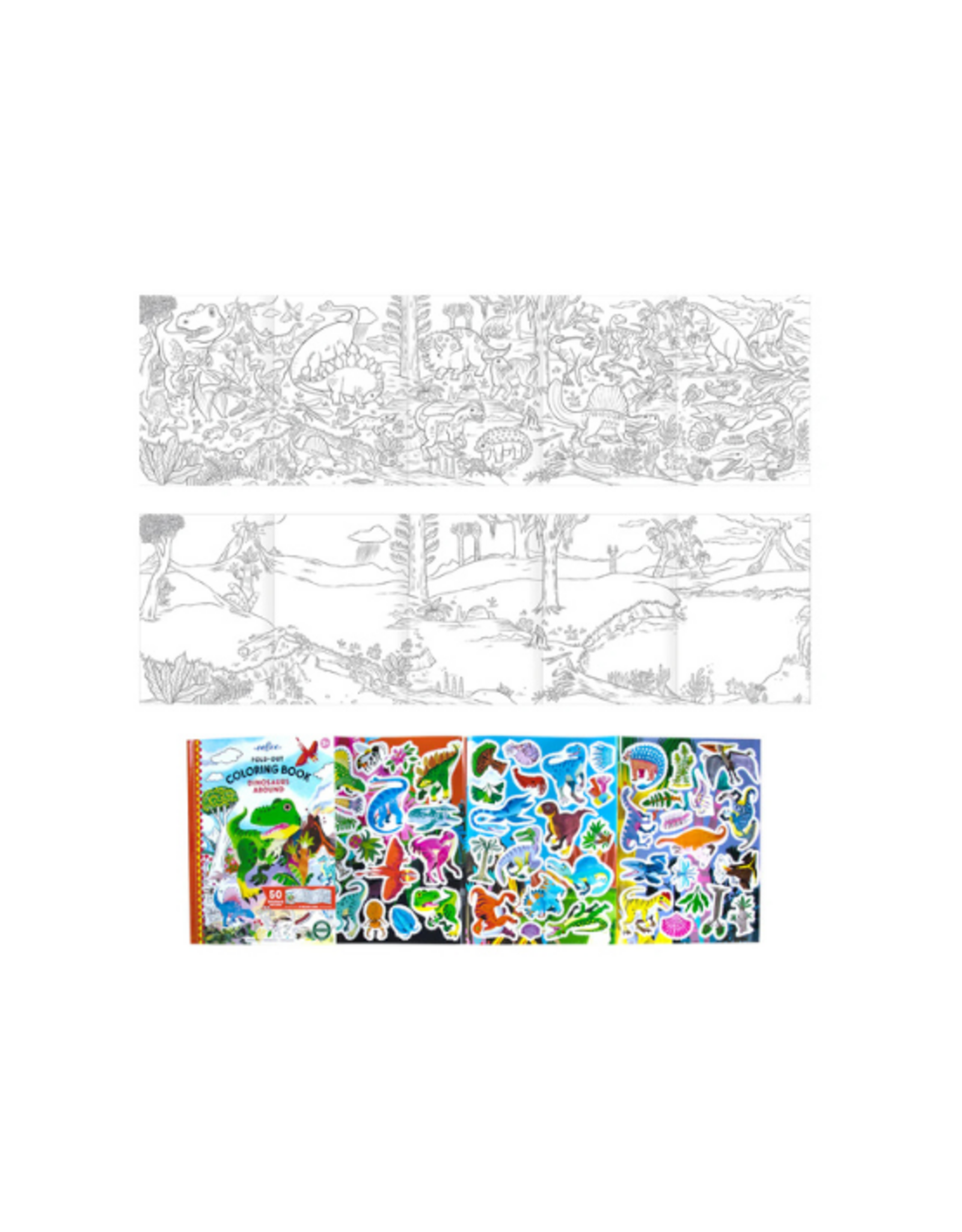eeBoo eeBoo - Fold-Out Coloring Book - Dinosaurs Abound