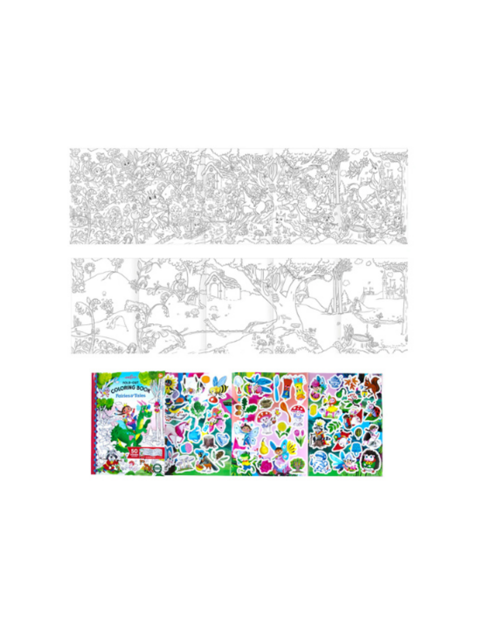 eeBoo eeBoo - Fold-Out Coloring Book - Fairies and Tales