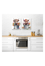 Streamline Streamlineart - Baby Highland Cow Set of 2 16x20