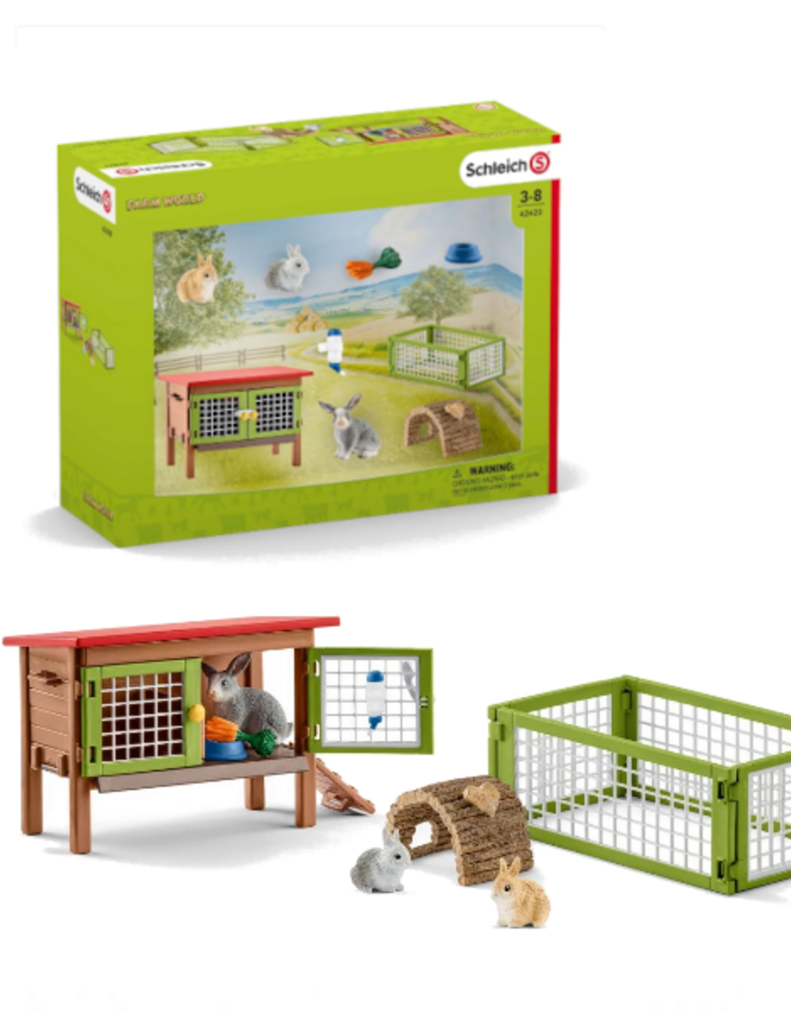 Schleich Schleich - Farm World - 42420 - Rabbit Hutch