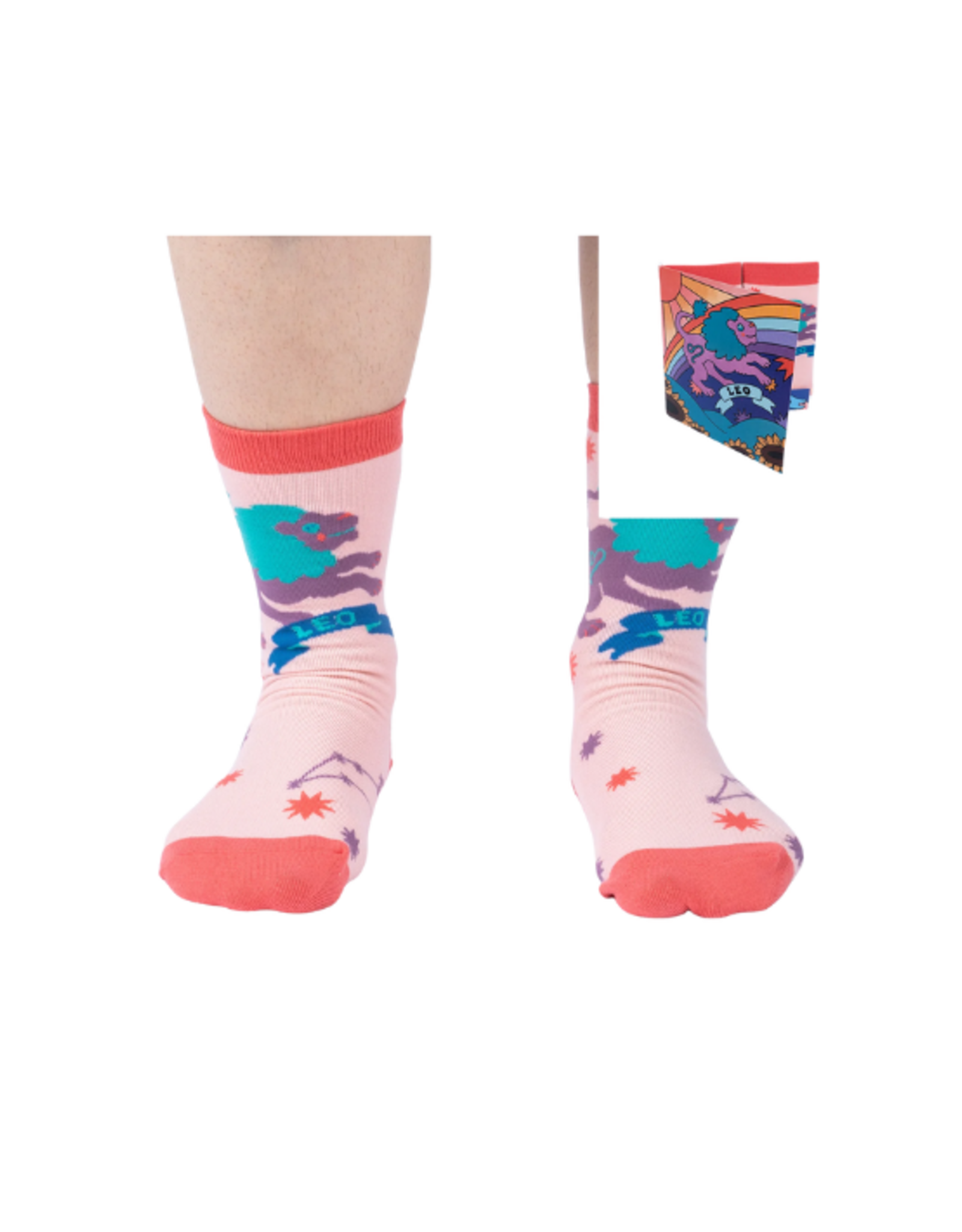 Sock It To Me Sock It To Me - Leo Greeting Card with Socks