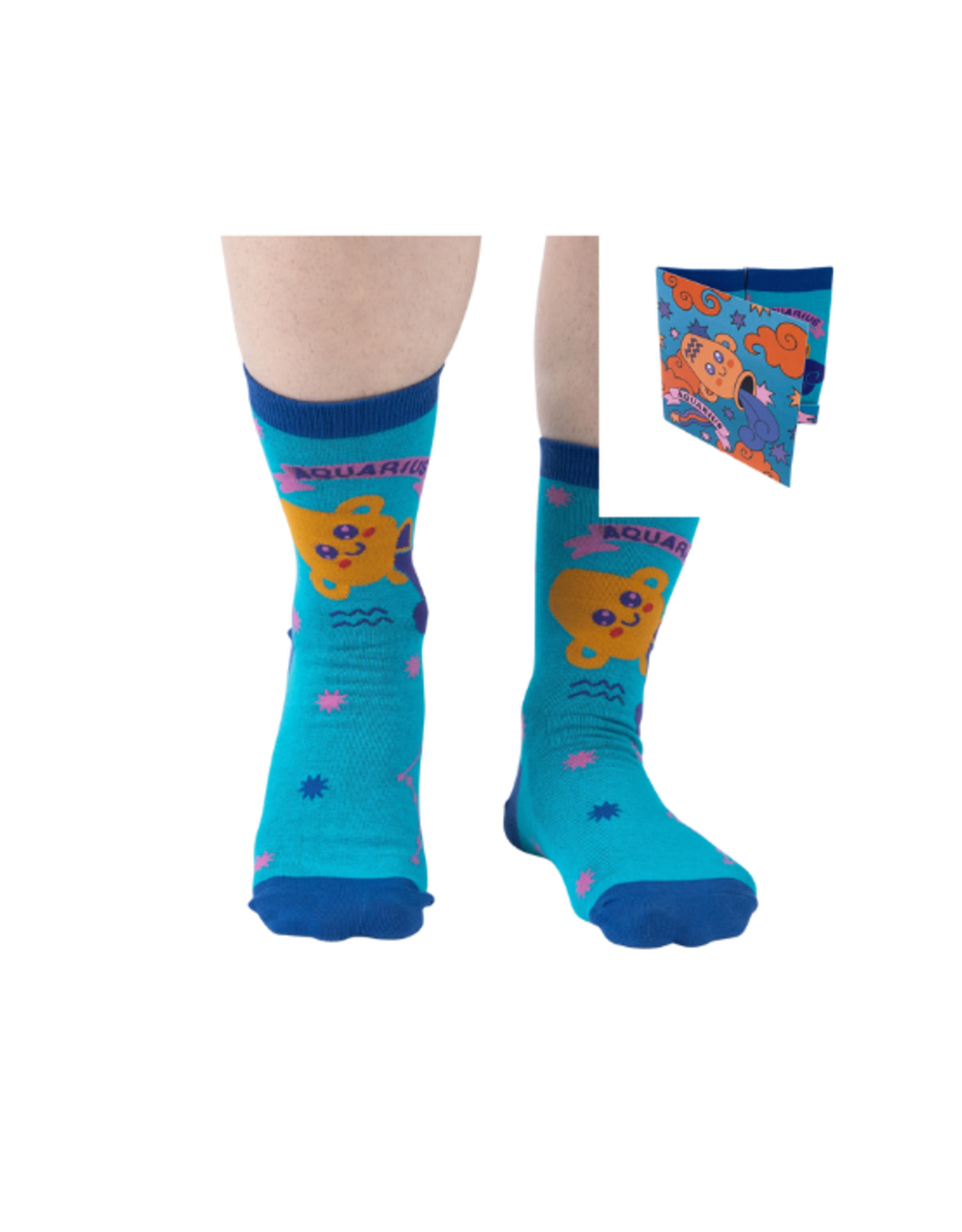 Sock It To Me Sock It To Me - Aquarius Greeting Card with Socks