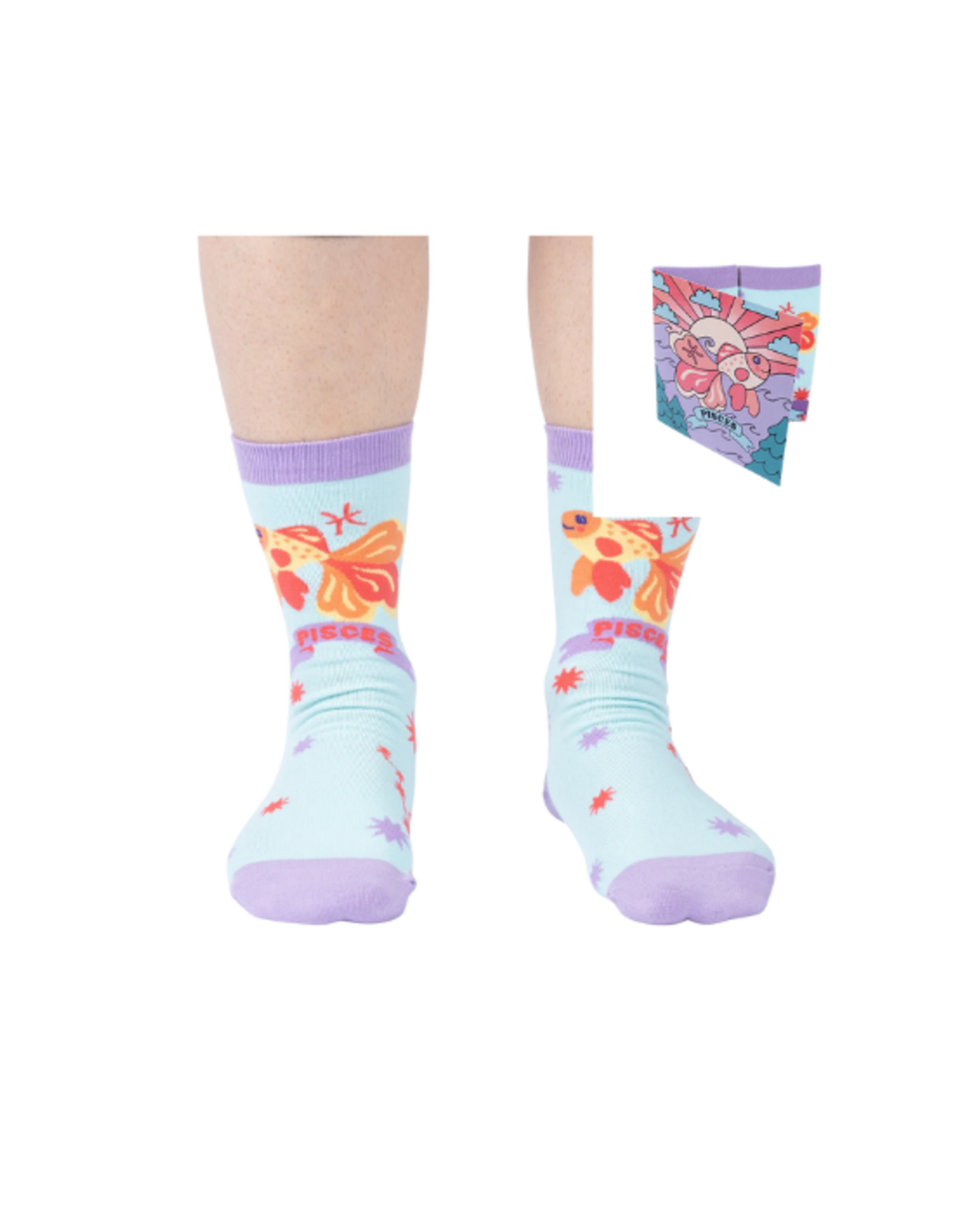 Sock It To Me Sock It To Me - Pisces Greeting Card with Socks