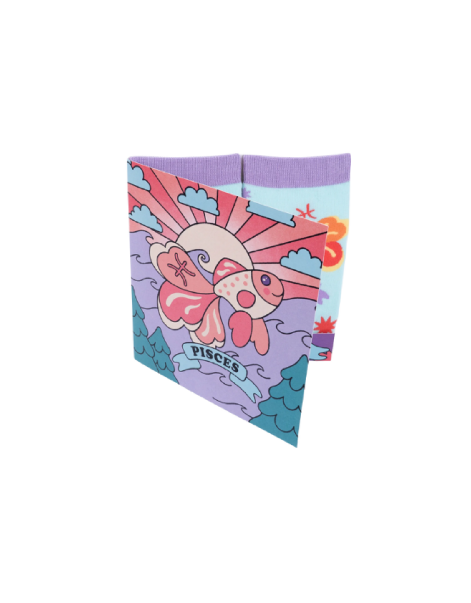 Sock It To Me Sock It To Me - Pisces Greeting Card with Socks