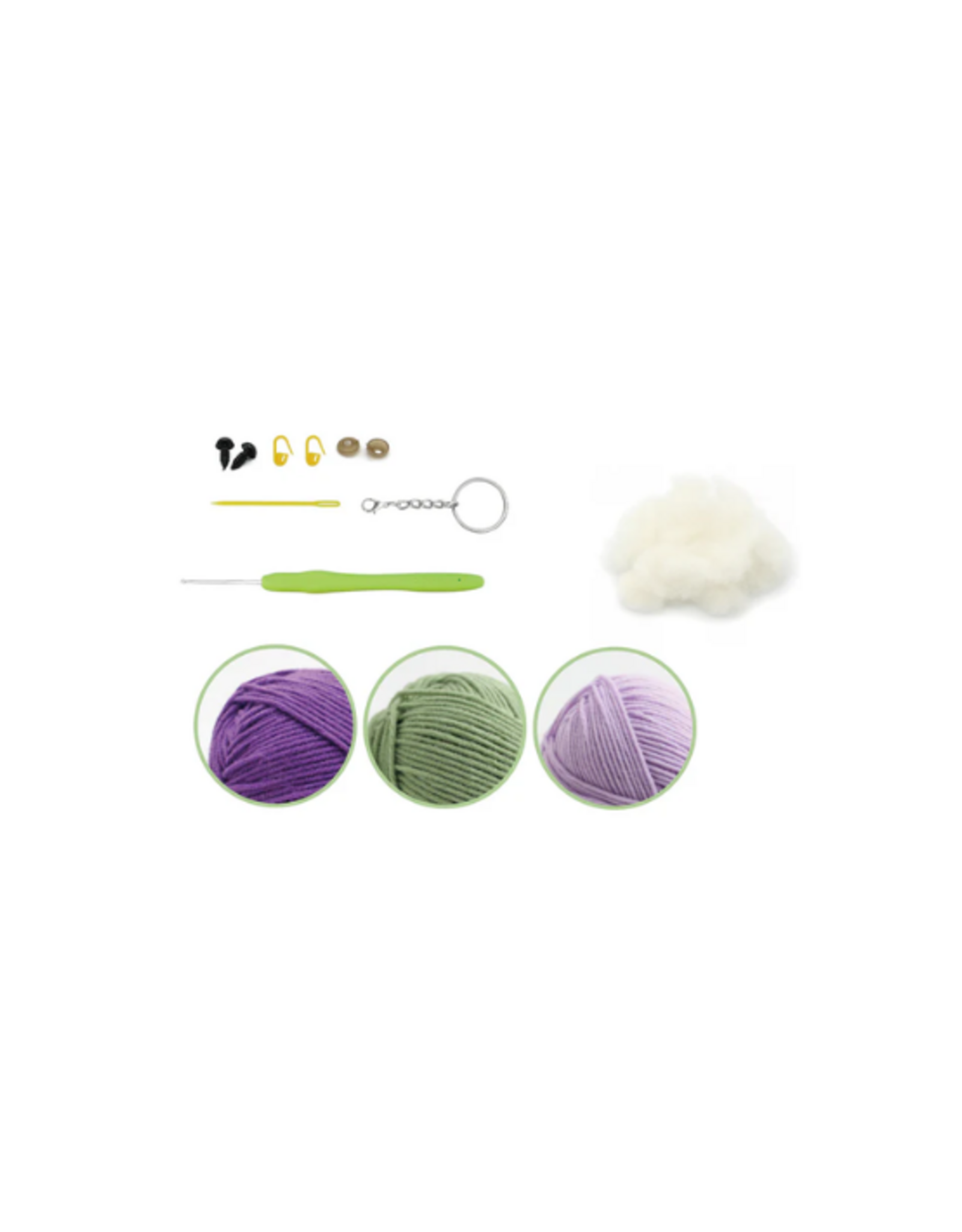 PBI Art PBI Art - Eggplant Key Ring DIY Crochet Kit