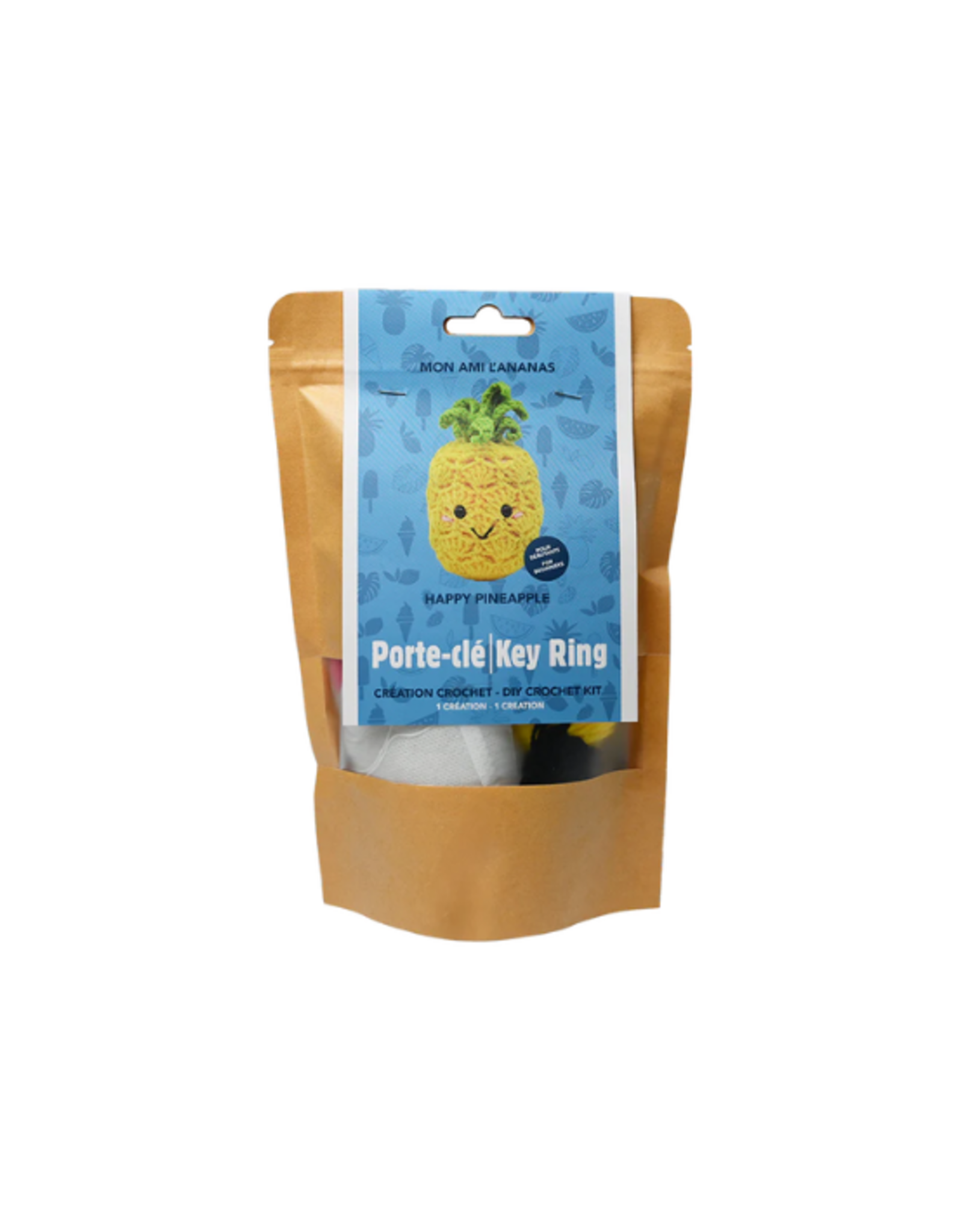PBI Art PBI Art - Happy Pineapple Key Ring DIY Crochet Kit