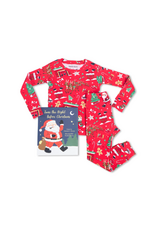Books to Bed Books to Bed - Twas The Night Before Christmas Red Flat Pack PJ Set With Book Size 6