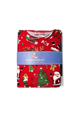 Books to Bed Books to Bed - Twas The Night Before Christmas Red Flat Pack PJ Set With Book Size 8