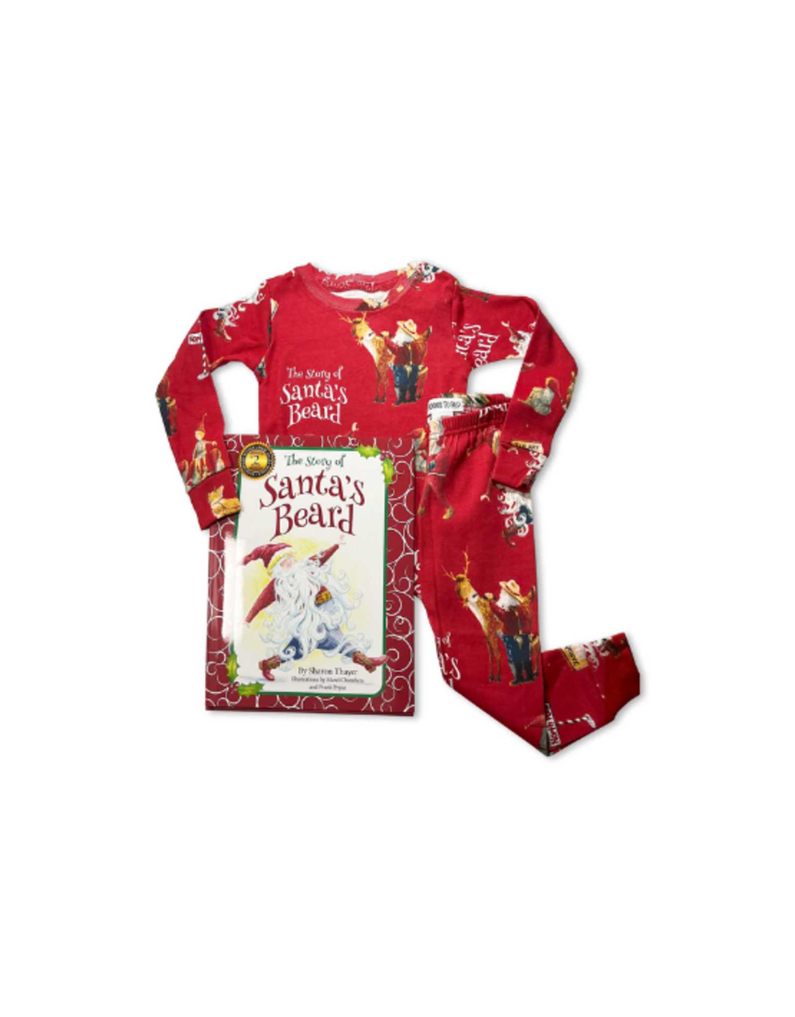 Books to Bed Books to Bed - The Story Of Santa's Beard Flat Pack PJ Set With Book Size 2