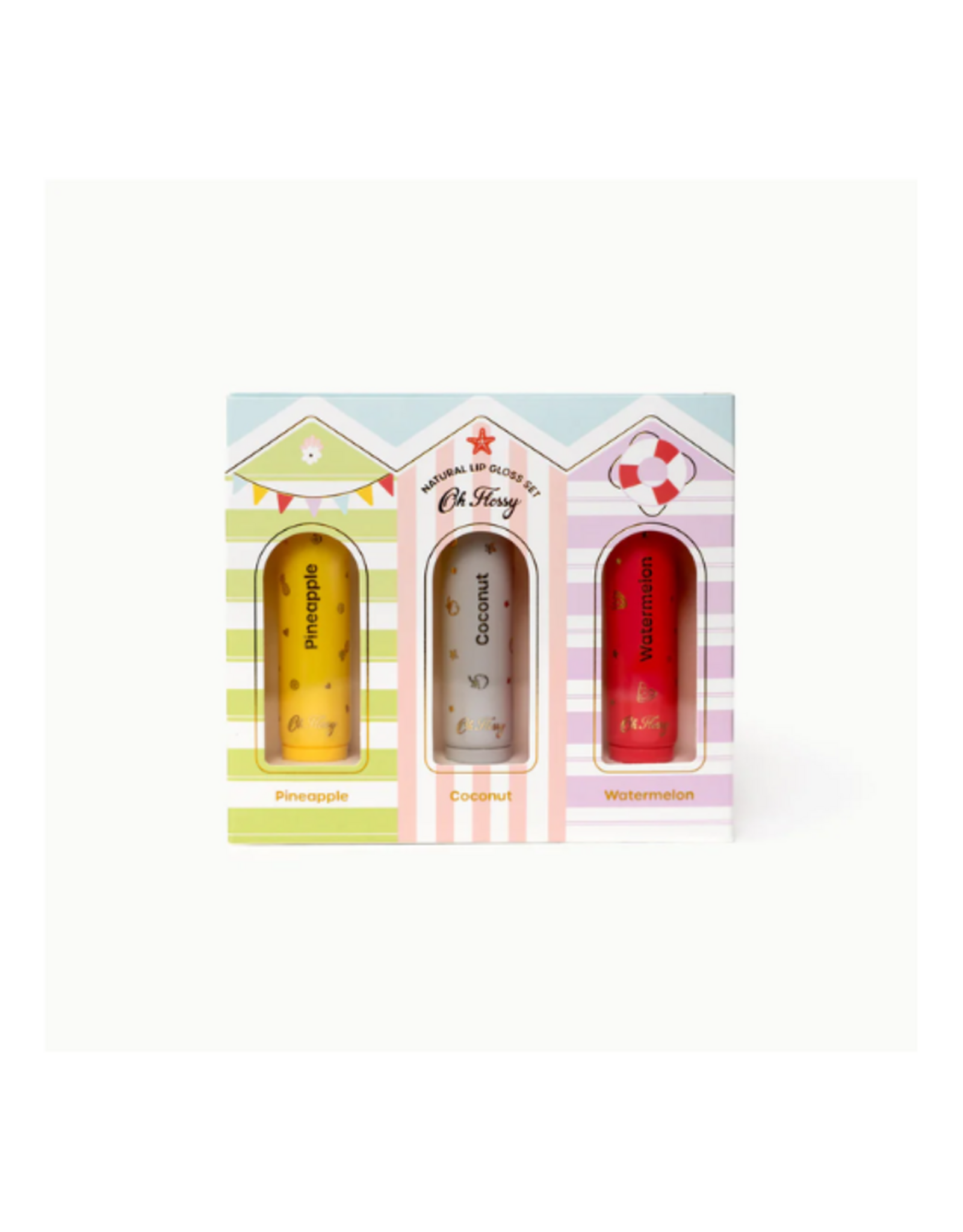 Oh Flossy Oh Flossy - Beach Club Natural Lip Gloss Set