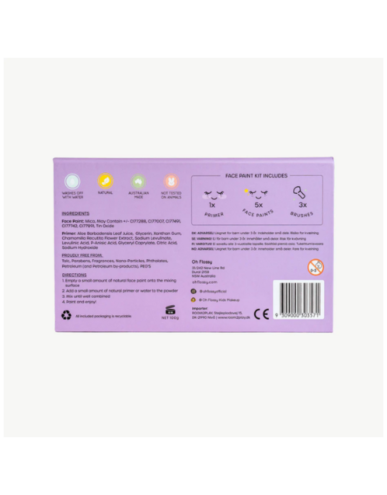 Oh Flossy Oh Flossy - Magic Garden Face Paint Set