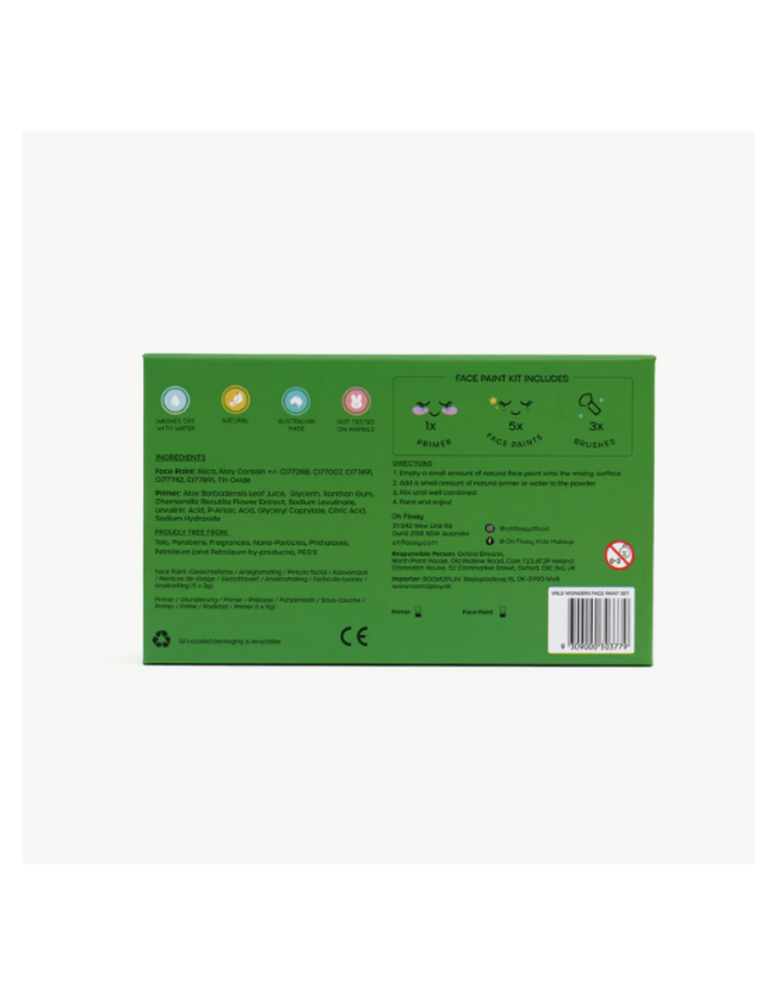 Oh Flossy Oh Flossy - Wild Wonders Kids Face Paint Set