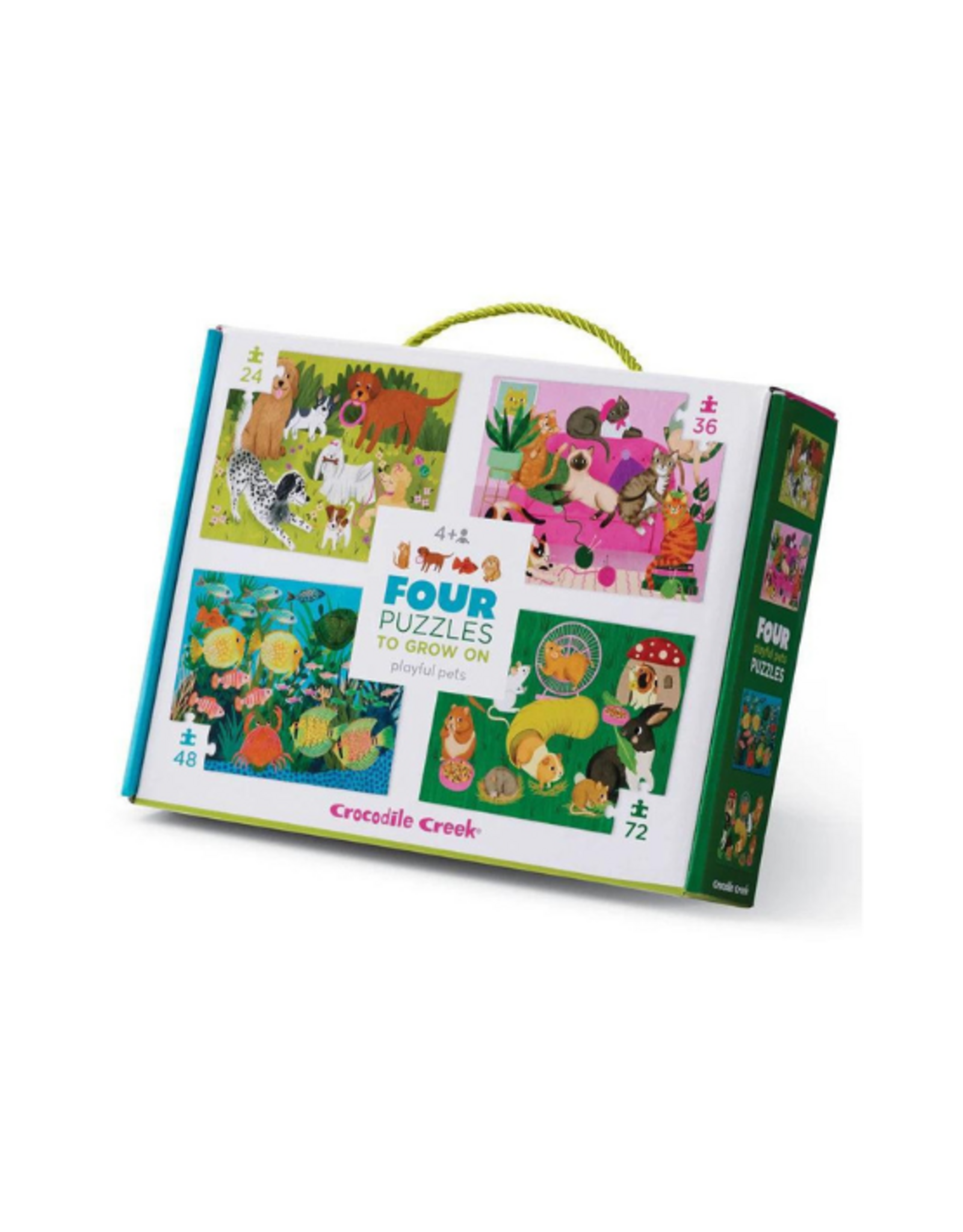 Crocodile Creek - Four Puzzles Playful Pets