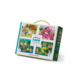 Four Puzzles Playful Pets