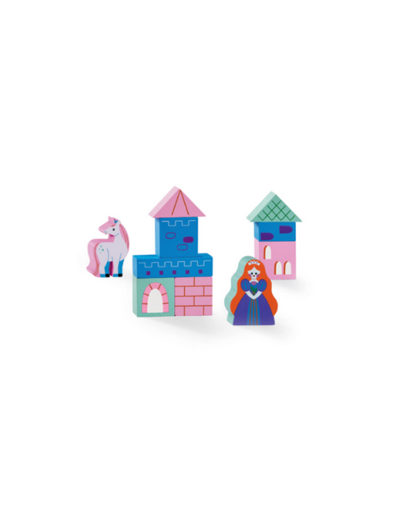 Crocodile Creek - Build & Play Mini Wood Blocks Princess Palace