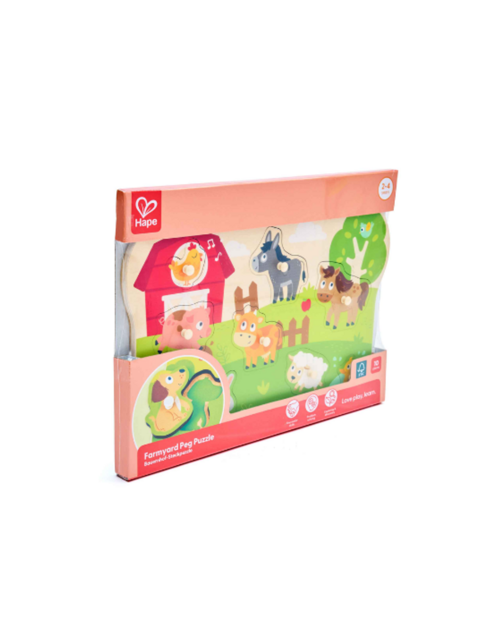Hape Hape - Farm Animals Peg Puzzle