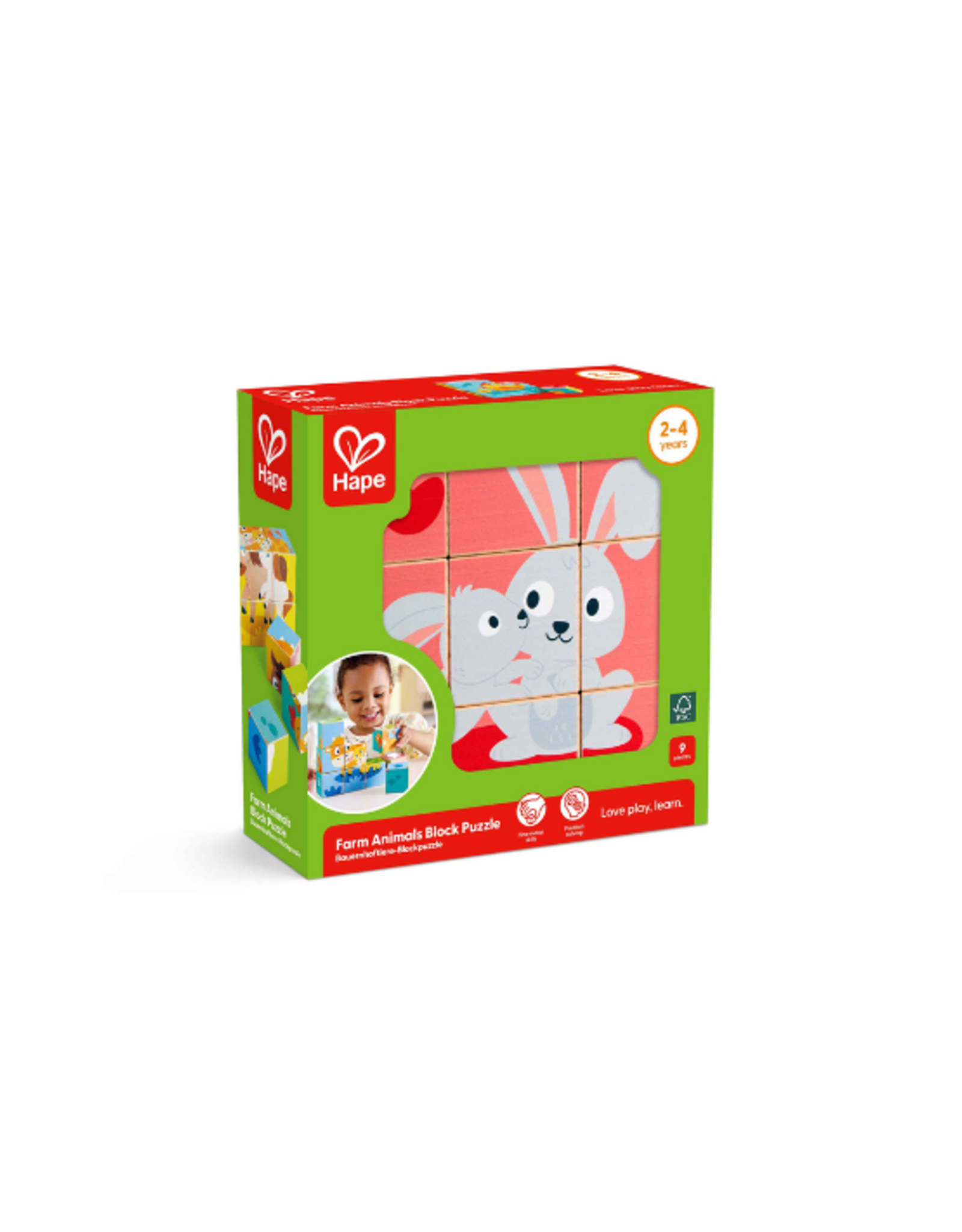 Hape Hape - Farm Wooden Blocks Puzzle