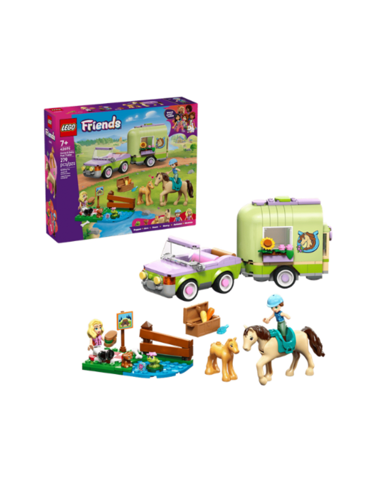Lego Lego - Friends - 42695 - Horse & Baby Foal Trailer