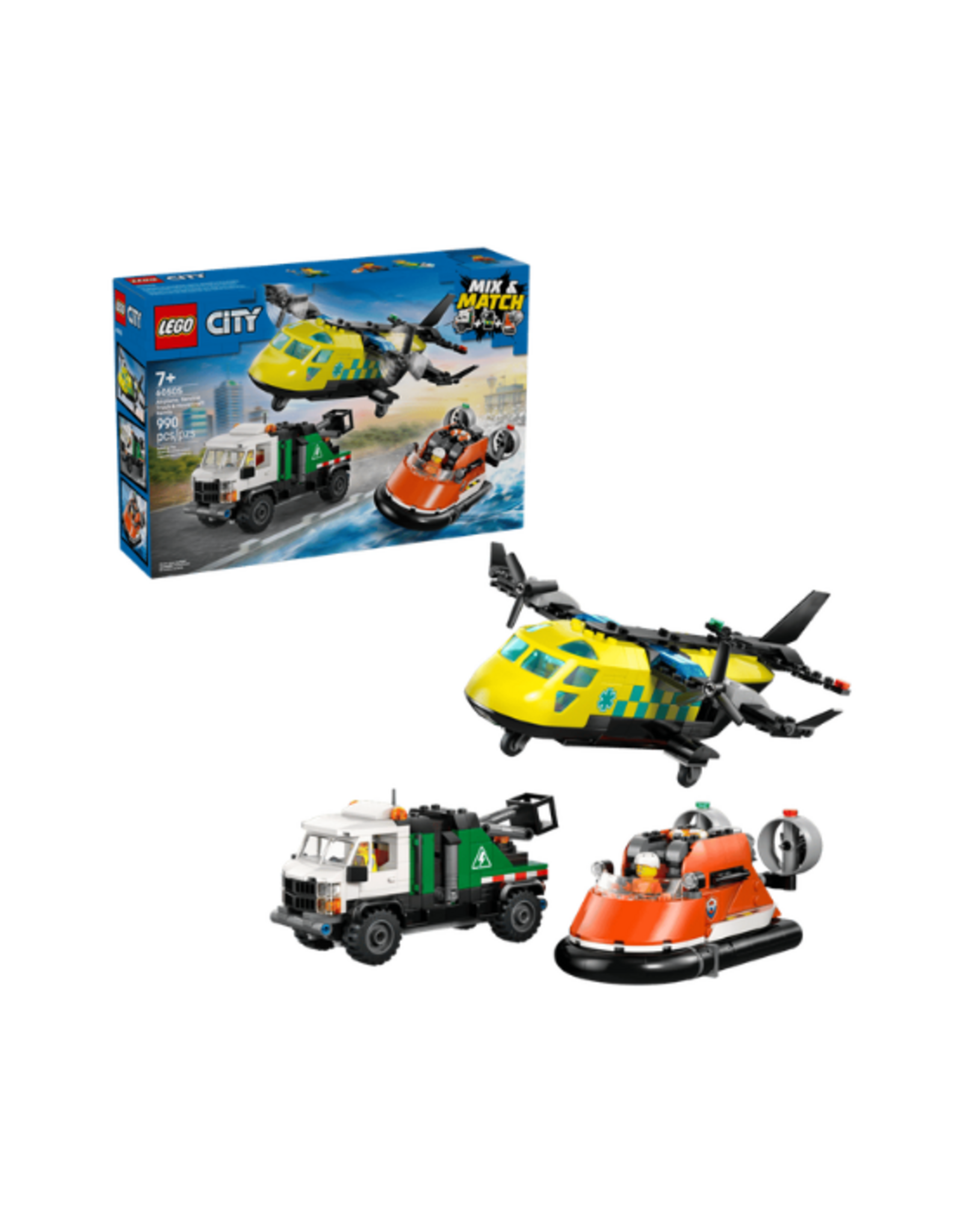 Lego Lego - City - 60505 - Airplane, Service Truck & Hovercraft Remix